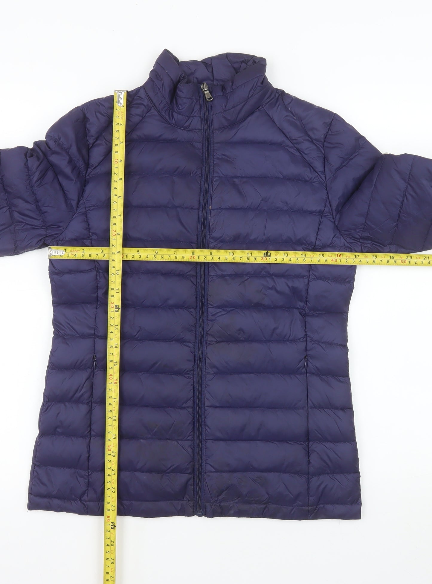 Harvey & Jones Men's Blue Ultralight Down Puffer Jacket M