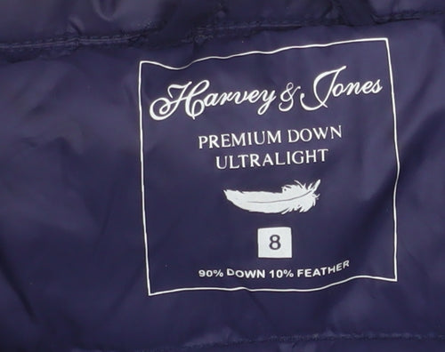 Harvey & Jones Men's Blue Ultralight Down Puffer Jacket M