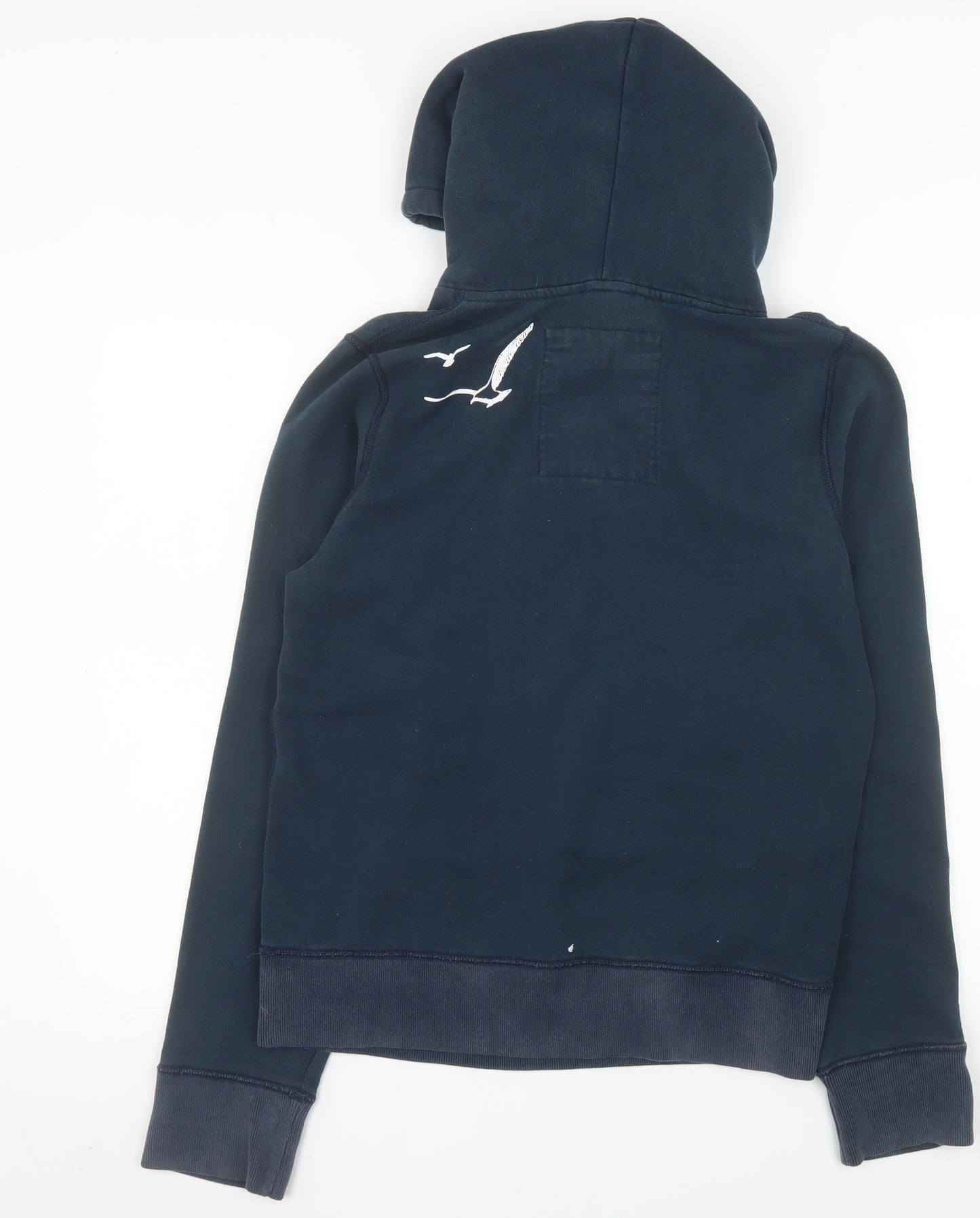 Hollister Men's Blue Pullover Hoodie M Graphic Logo Cotton Blend