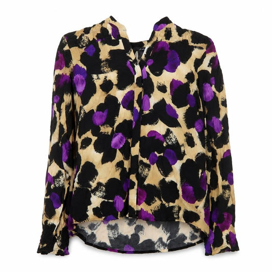 Front view of Le Comte Women's Multicoloured Viscose Blouse, size 8