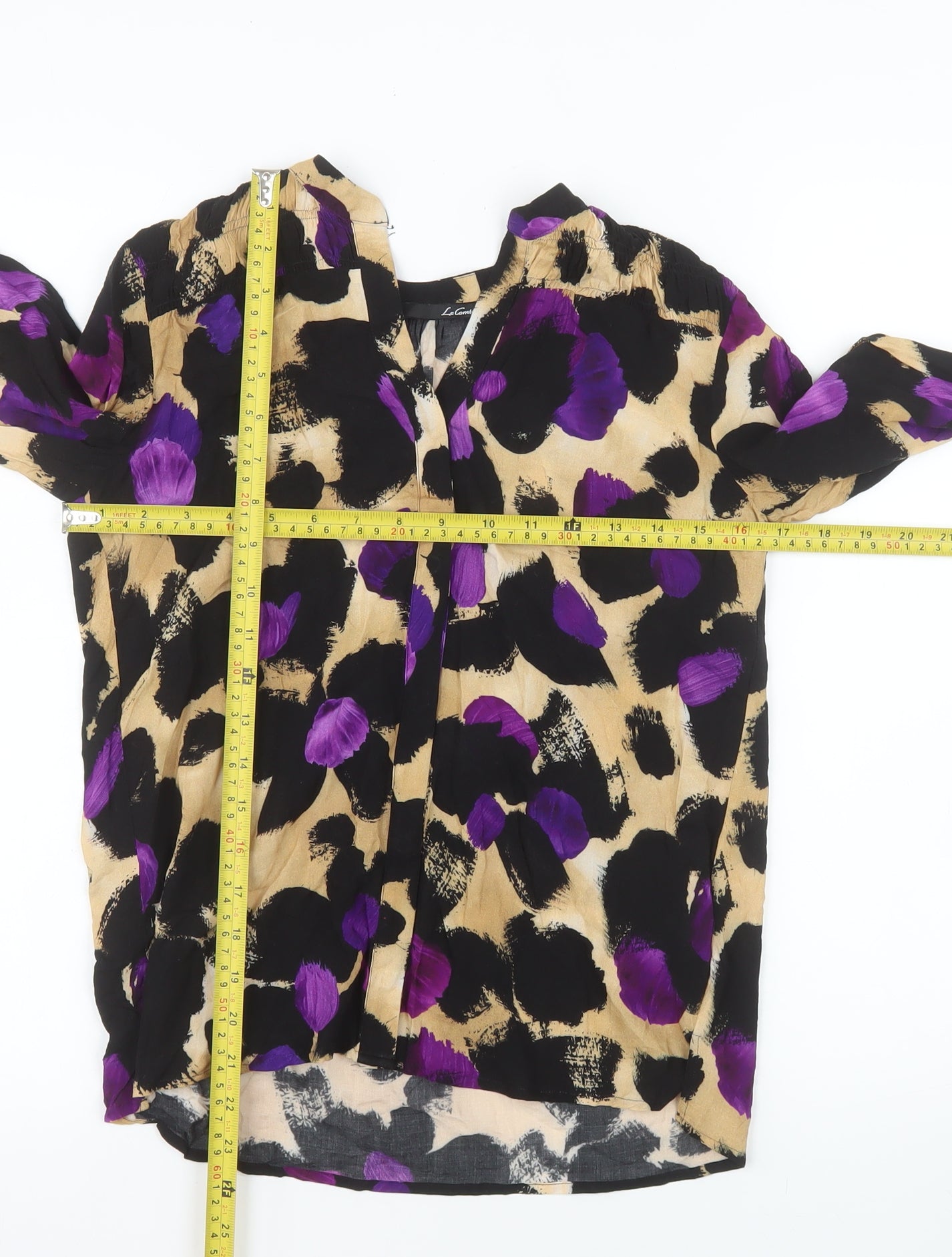 Le Comte Women's Multicoloured Viscose Blouse Size 8