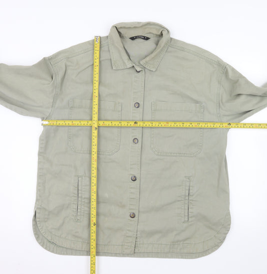 Dunnes Men's Green Cotton Casual Button Jacket L