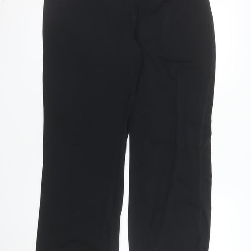 Dunnes Stores Womens Black Cropped Stretch Jersey Trousers XL