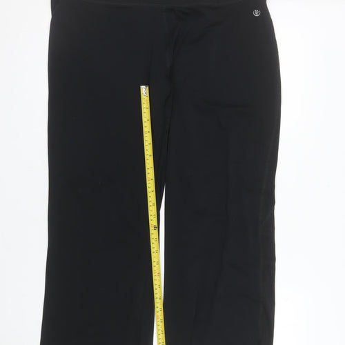 Dunnes Stores Womens Black Cropped Stretch Jersey Trousers XL