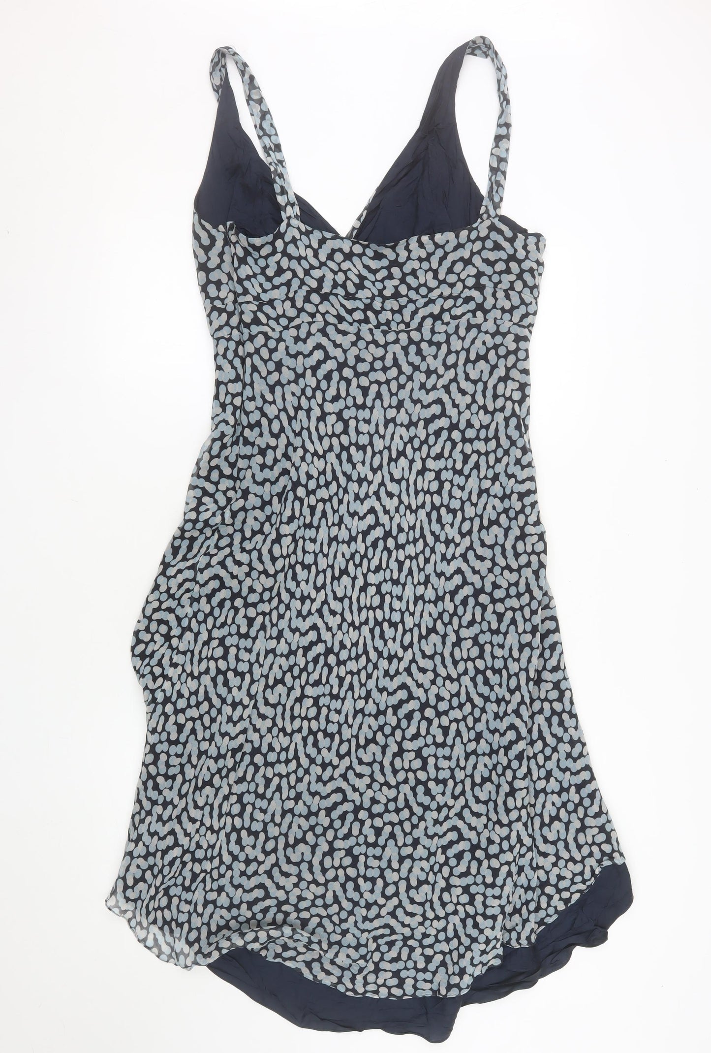 Début Women's Blue Geometric Chiffon Fit & Flare Dress Size 16