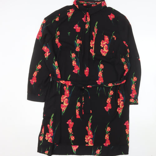 So Fabulous Women's Black Floral Shirt Dress Size 22
