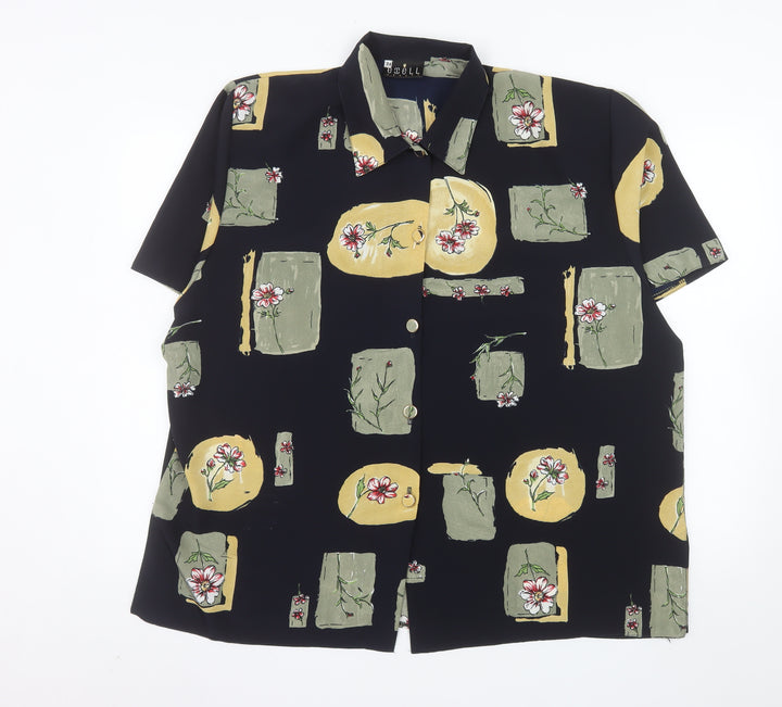 Excell London Women's Multicoloured Floral Button-Up Shirt Size 24