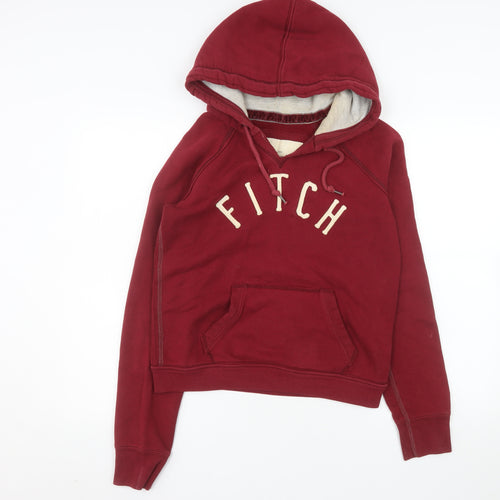 Abercrombie & Fitch Womens Red Pullover Hoodie Size M