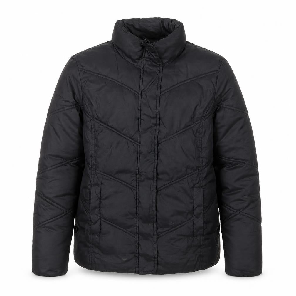 Gap Men's Black L Puffer Jacket Regular Fit Quilted Winter Coat
