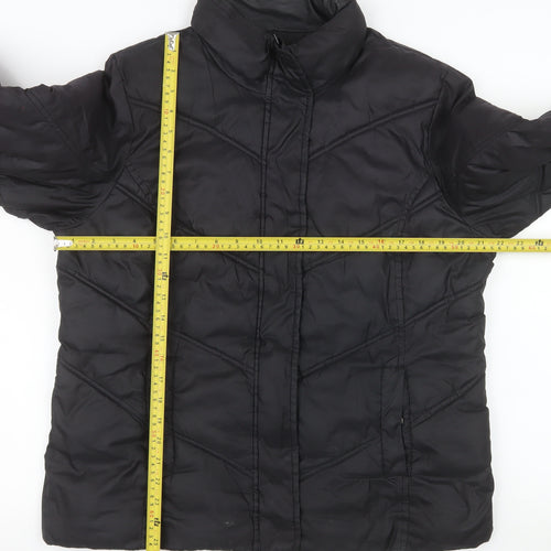 Gap Men's Black L Puffer Jacket Regular Fit Quilted Winter Coat