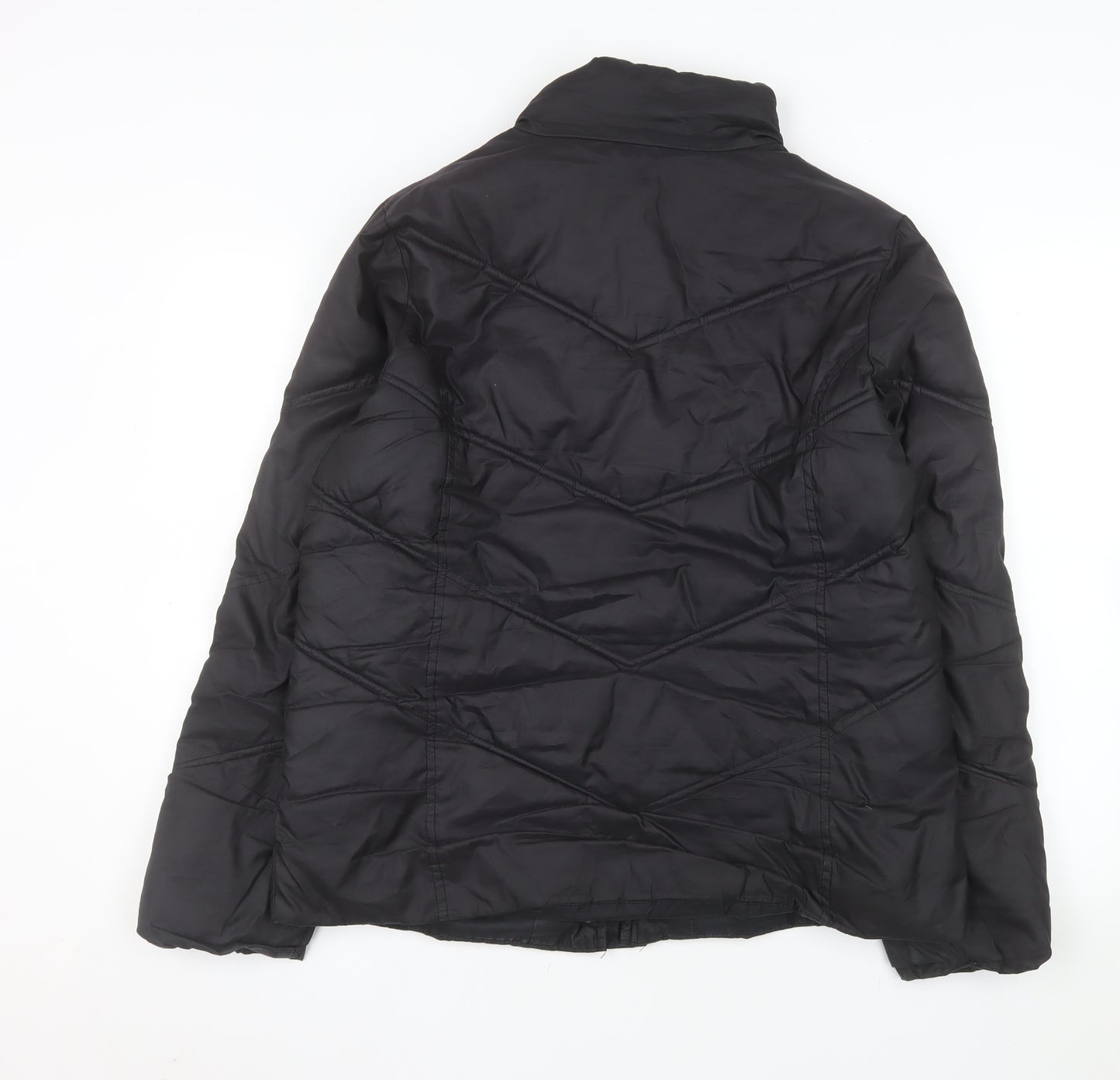 Gap Men's Black L Puffer Jacket Regular Fit Quilted Winter Coat