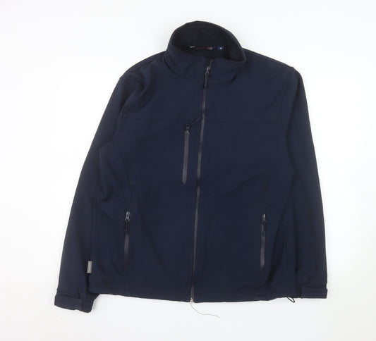 Portwest Men's Blue Softshell Work Jacket M Regular Water Resistant