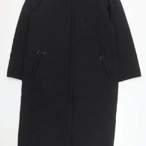 Dannimac Women’s Black Long Puffer Coat M Lined Insulated Winter Jacket