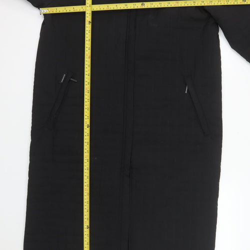 Dannimac Women’s Black Long Puffer Coat M Lined Insulated Winter Jacket