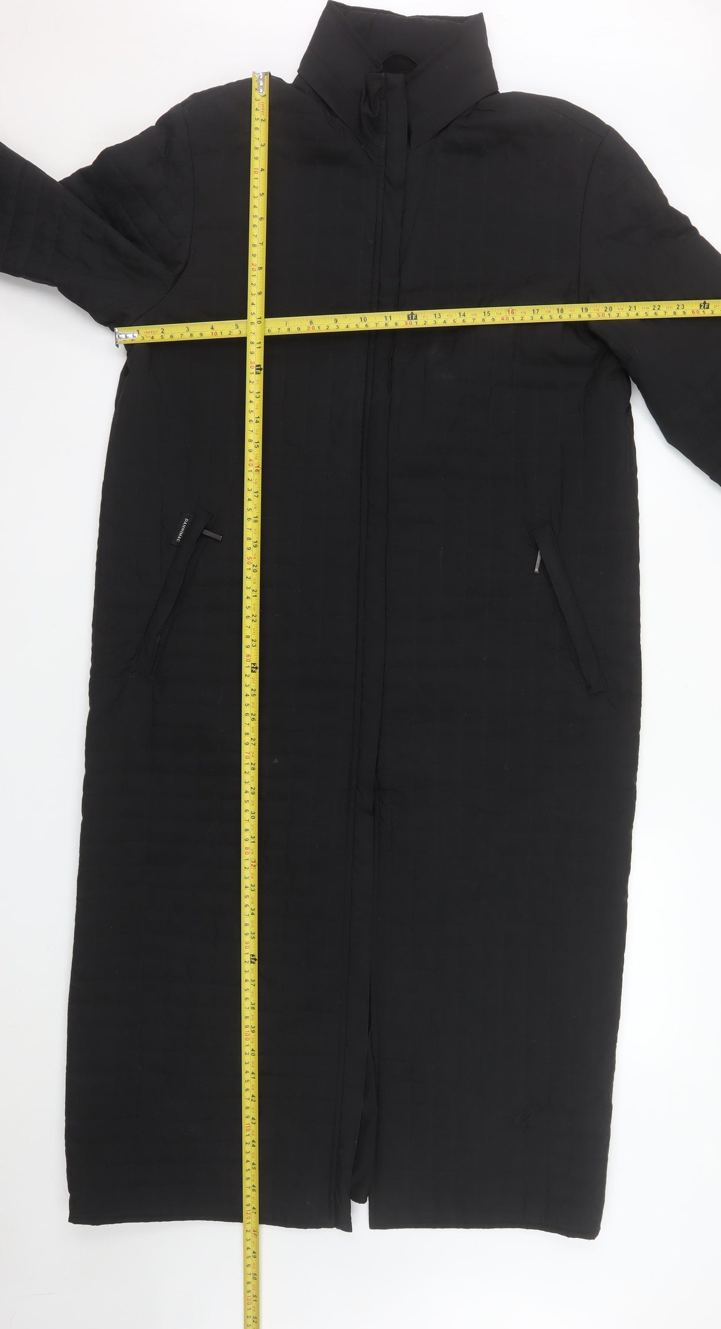 Dannimac Women’s Black Long Puffer Coat M Lined Insulated Winter Jacket