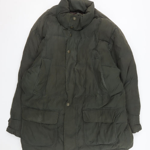 Angelo Litrico Men Green 44 Puffer Jacket Down Feather Winter Coat