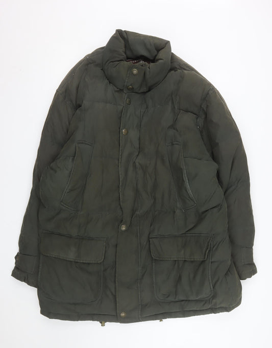 Angelo Litrico Men Green 44 Puffer Jacket Down Feather Winter Coat