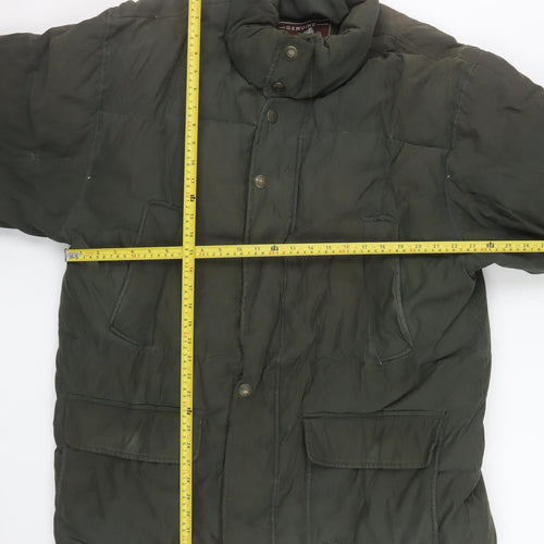 Angelo Litrico Men Green 44 Puffer Jacket Down Feather Winter Coat