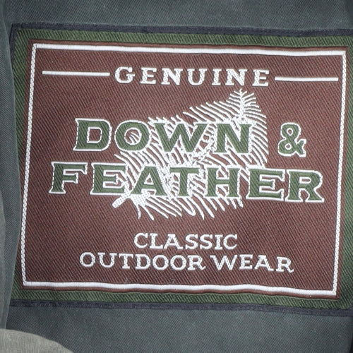 Angelo Litrico Men Green 44 Puffer Jacket Down Feather Winter Coat