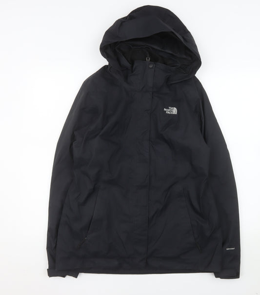 The North Face Womens Black M Waterproof Hooded Rain Jacket
