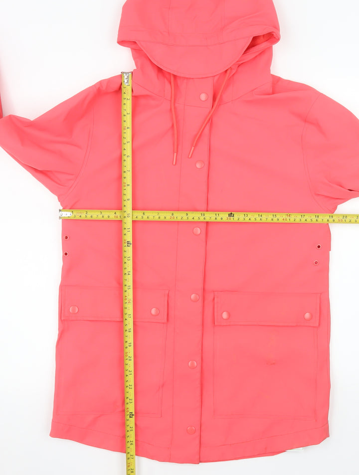 Marks and Spencer Women Pink Waterproof Hooded Rain Coat Jacket Size 6