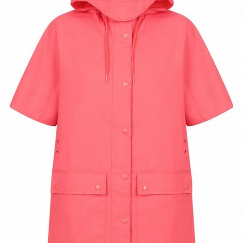 Marks and Spencer Women Pink Waterproof Hooded Rain Coat Jacket Size 6