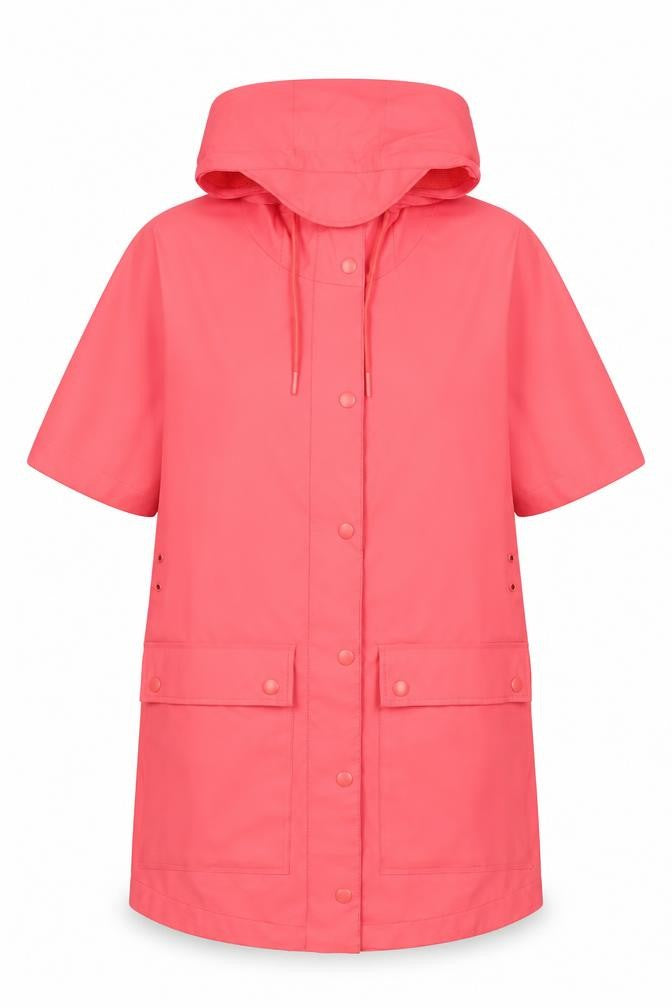 Marks and Spencer Women Pink Waterproof Hooded Rain Coat Jacket Size 6