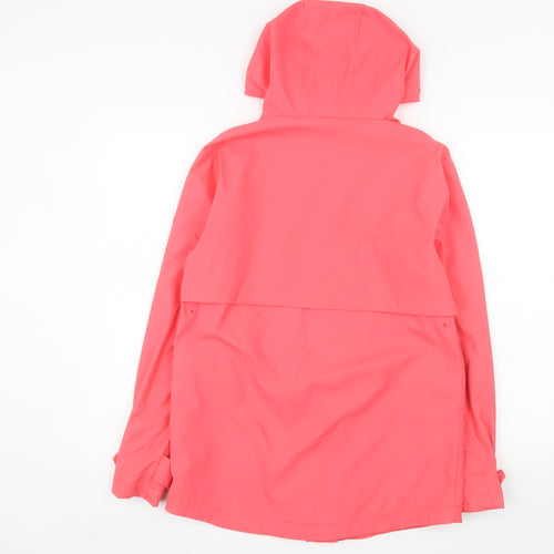 Marks and Spencer Women Pink Waterproof Hooded Rain Coat Jacket Size 6