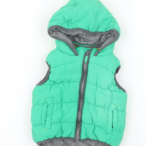 Mini Club Boys Green Hooded Puffer Bodywarmer 4-5 Years