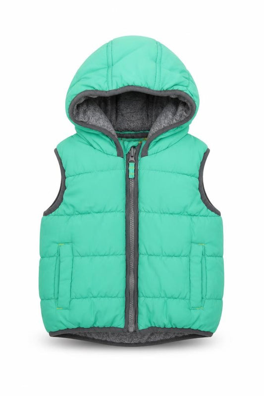 Mini Club Boys Green Hooded Puffer Bodywarmer 4-5 Years