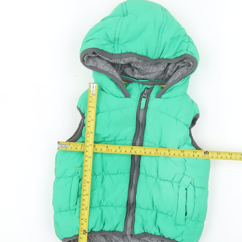 Mini Club Boys Green Hooded Puffer Bodywarmer 4-5 Years