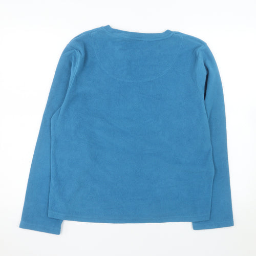 Nightwear Essentials Women Blue Fleece Pyjama Top Size 14-16 Fox Design