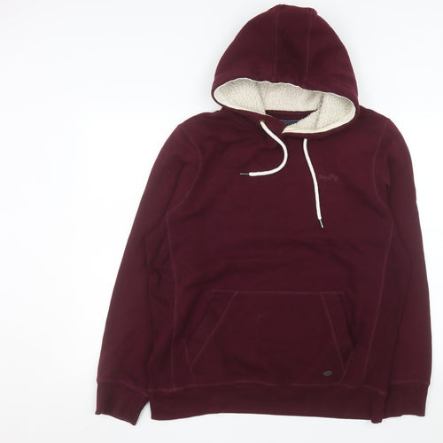 Tokyo Laundry Men's Red Sherpa Lined Pullover Hoodie Size L