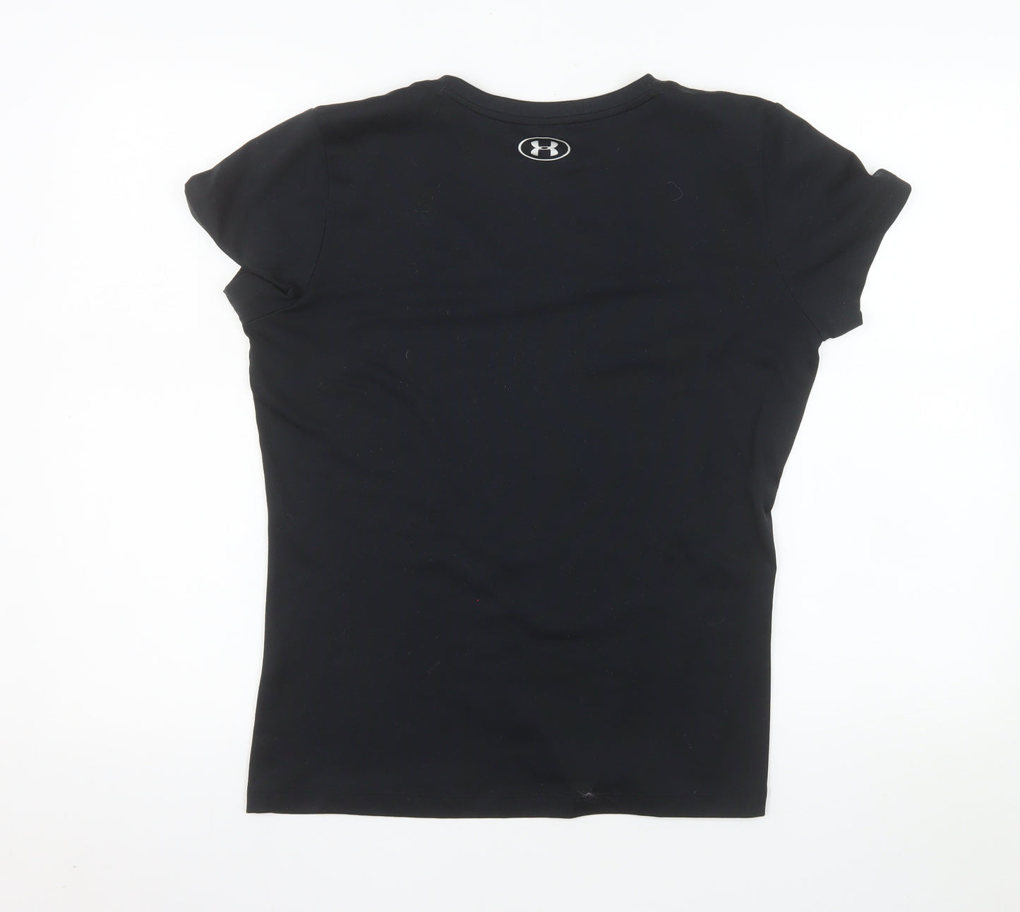 Under Armour Womens Black V-Neck Short Sleeve Activewear T-Shirt M