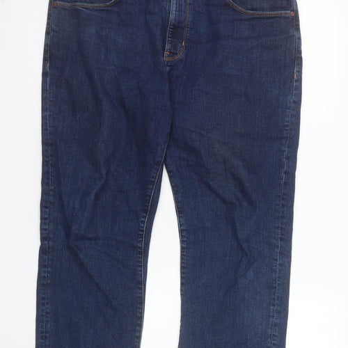 Wrangler Men's Blue 36x30 Arizona Straight Fit Denim Jeans