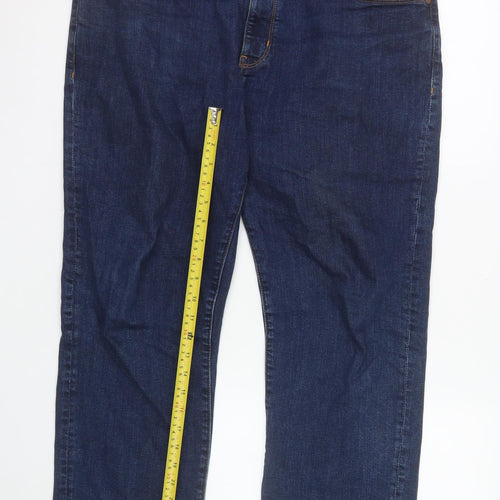 Wrangler Men's Blue 36x30 Arizona Straight Fit Denim Jeans