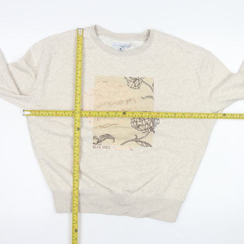 Red Button Womens Beige Floral Sweatshirt Size S Pullover Casual