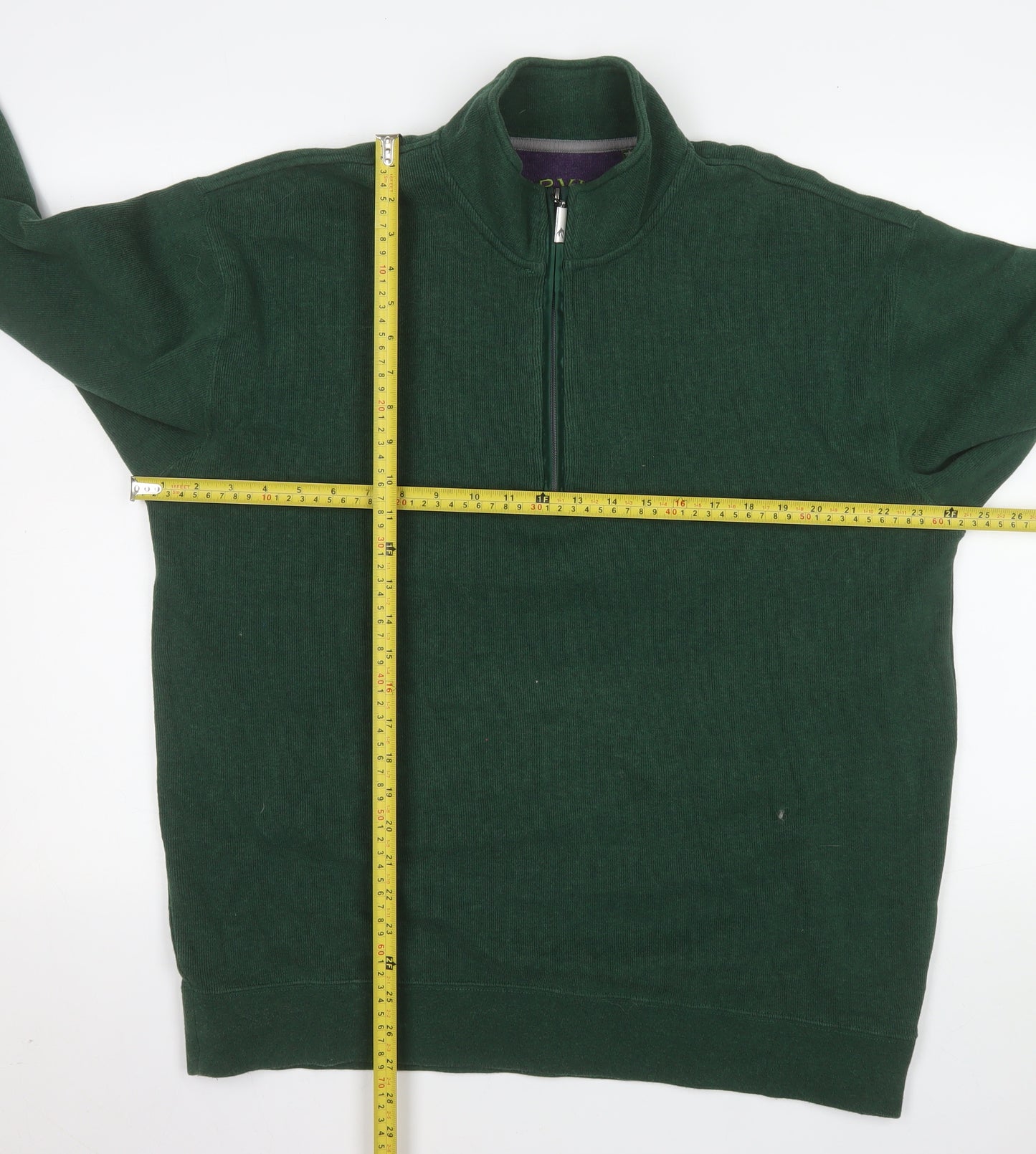 Orvis Men's Green 1/4 Zip Cotton Pullover Sweatshirt Size L