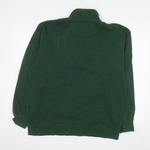 Orvis Men's Green 1/4 Zip Cotton Pullover Sweatshirt Size L