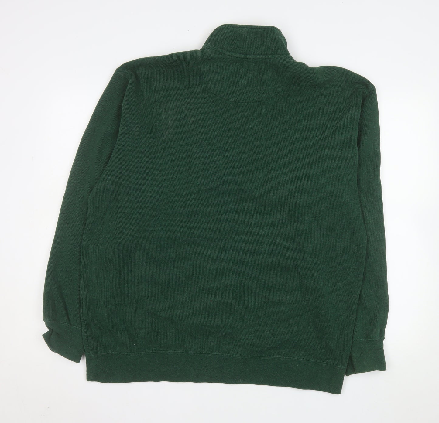 Orvis Men's Green 1/4 Zip Cotton Pullover Sweatshirt Size L