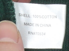 Orvis Men's Green 1/4 Zip Cotton Pullover Sweatshirt Size L