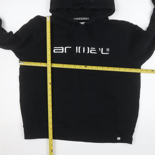 Animal Womens Black Hoodie UK 14 Pullover Cotton Blend Casual