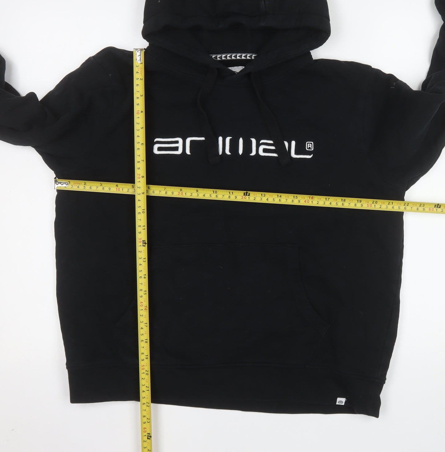 Animal Womens Black Hoodie UK 14 Pullover Cotton Blend Casual
