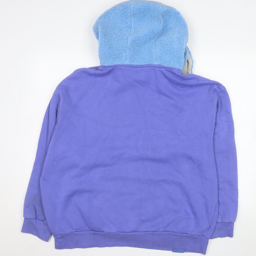 Disney Women Purple Stitch Hoodie XL Pullover Hooded Sweatshirt