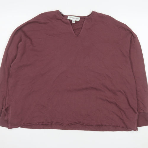 Carolyn Donnelly Women Plum Long Sleeve Pullover Sweatshirt Size M