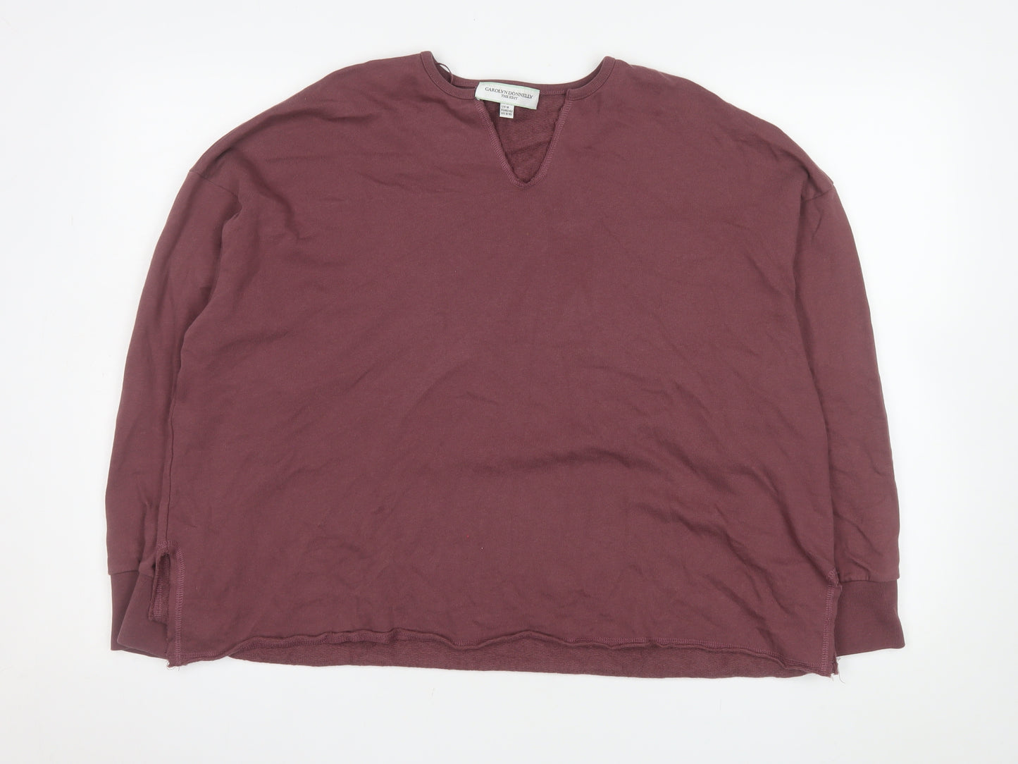 Carolyn Donnelly Women Plum Long Sleeve Pullover Sweatshirt Size M