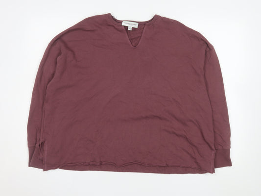 Carolyn Donnelly Women Plum Long Sleeve Pullover Sweatshirt Size M