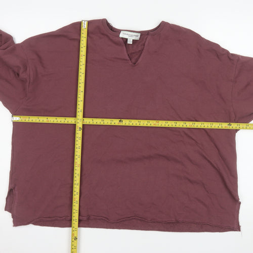 Carolyn Donnelly Women Plum Long Sleeve Pullover Sweatshirt Size M