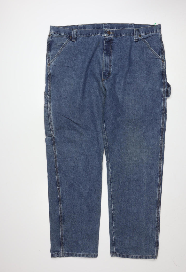 Wrangler Men's Blue Denim Straight Jeans 42x32 Regular Fit