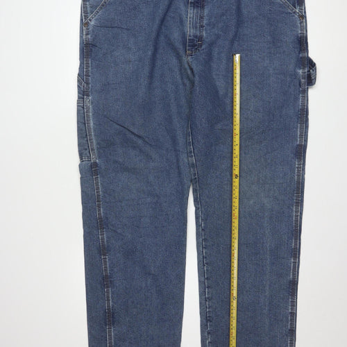 Wrangler Men's Blue Denim Straight Jeans 42x32 Regular Fit